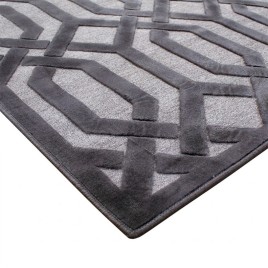 ALFOMBRA ALICE GRAFITO Y GRIS 160X230CM